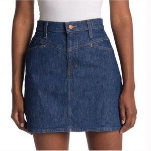 Madewell "Novelty Yoke" A-line Stretch Denim Skirt